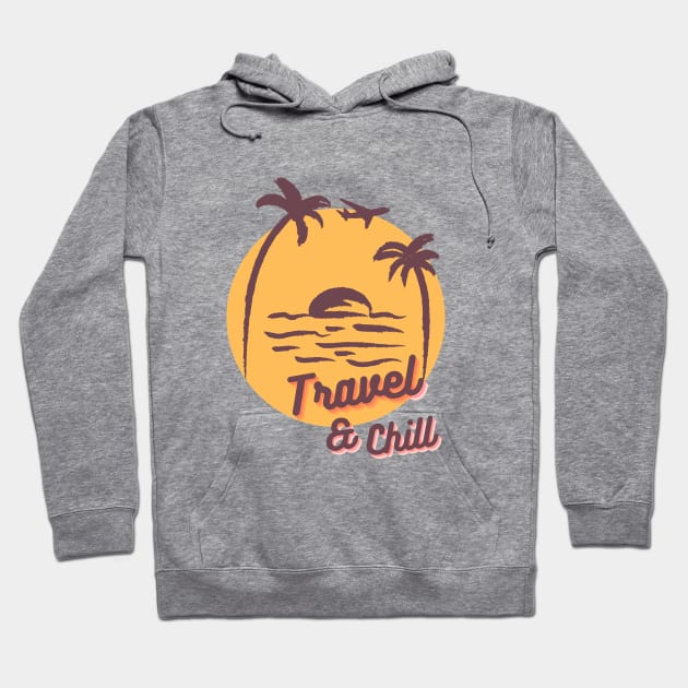 Travel And Chill Traveller Hoodie by MinimalSpace